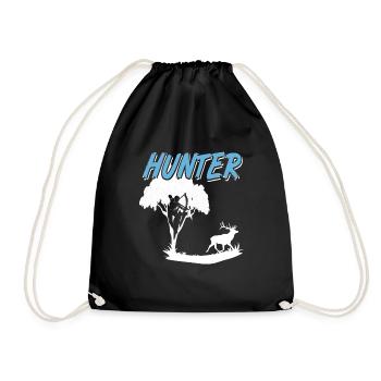 Awesome Retro Game Hunter Archery Hunting Designs - Drawstring Bag - black - Front