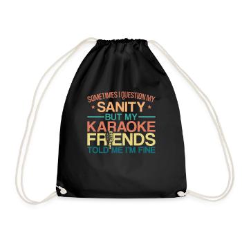 Karaoké Chanteur Rétro Parfois I - Sac de sport léger - noir - Devant