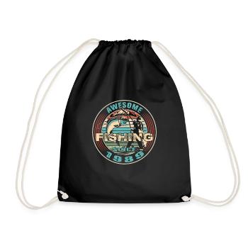 Génial depuis 1989. Angel, l’anniversaire du pêcheur - Sac de sport léger - noir - Devant