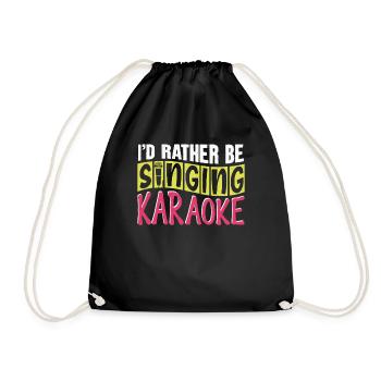 Chanteur de karaoké Je préfère être - Sac de sport léger - noir - Devant