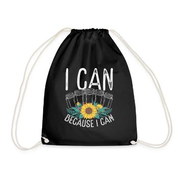 Canning Season Shelf Space Food Homesteading - Drawstring Bag - black - Front