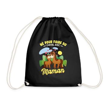 Cheval Avec Maman - Sac de sport léger - noir - Devant