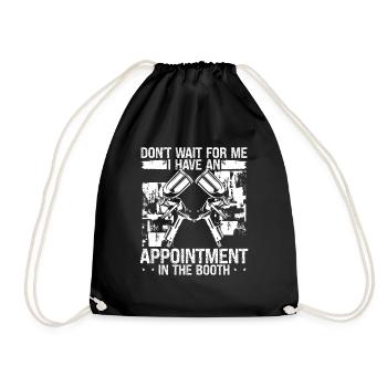 Automotive Car Painting Time in the Booth Vehicle - Drawstring Bag - black - Front
