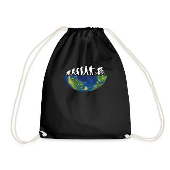 Bicycle Accessories Cyclist Motif - Drawstring Bag - black - Front