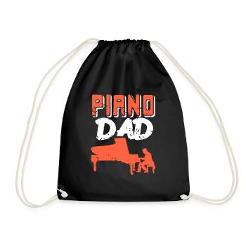 Piano DAD Rétro Awesome Pianist Dad T-Shirt - Sac de sport léger - noir - Devant