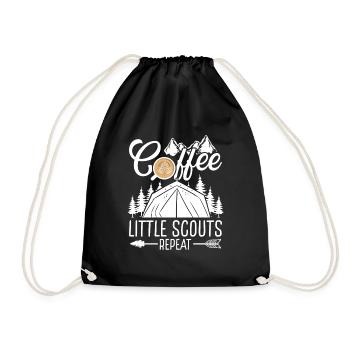 Scouting Coffee People Repeat Girl Scout Leader - Drawstring Bag - black - Front