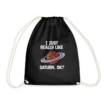 Saturn - Drawstring Bag - black - Front