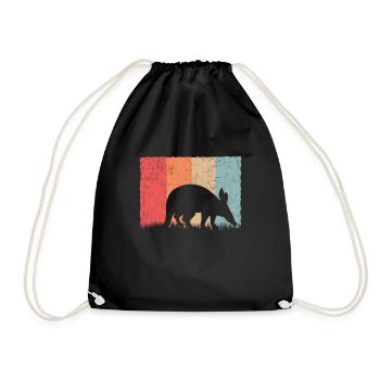 Erdferkel Retro Aardvark Vintage - Sac de sport léger - noir - Devant