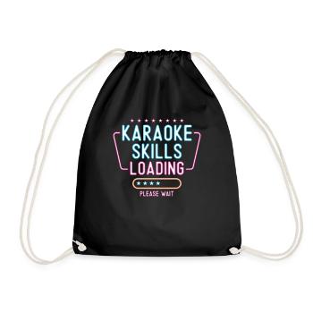 Karaoke Singer 80s Retro Karaoke - Turnbeutel - Schwarz - Vorne
