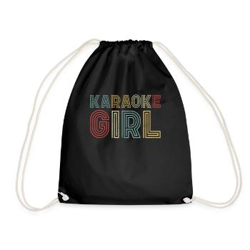 Karaoke Singer Retro Vintage - Turnbeutel - Schwarz - Vorne