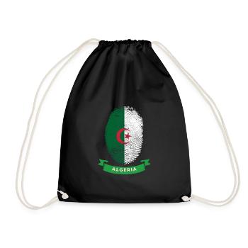 Algeria Flag DNA Country - Drawstring Bag - black - Front
