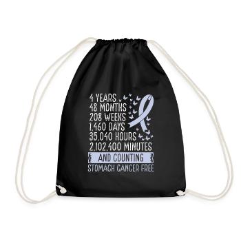 4 Years Stomach Cancer Free Ribbon Movement - Turnbeutel - Schwarz - Vorne