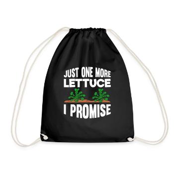 Just One More Lettuce I Promise - Turnbeutel - Schwarz - Vorne