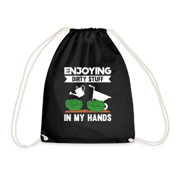 Profiter de choses sales dans mes mains - Sac de sport léger - noir - Devant