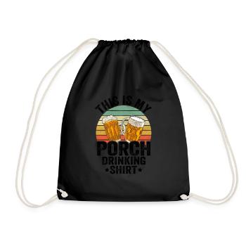 Propulsé par Craft Beer Brewing Making Porch Drinker - Sac de sport léger - noir - Devant