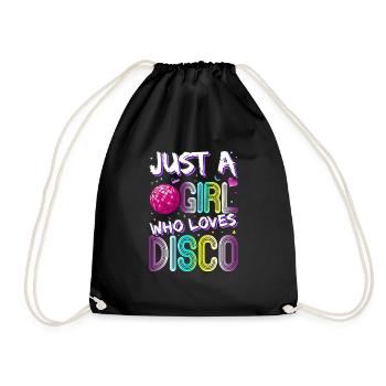 Disco Party Retro Vintage Club Groovy Lifestyles - Drawstring Bag - black - Front