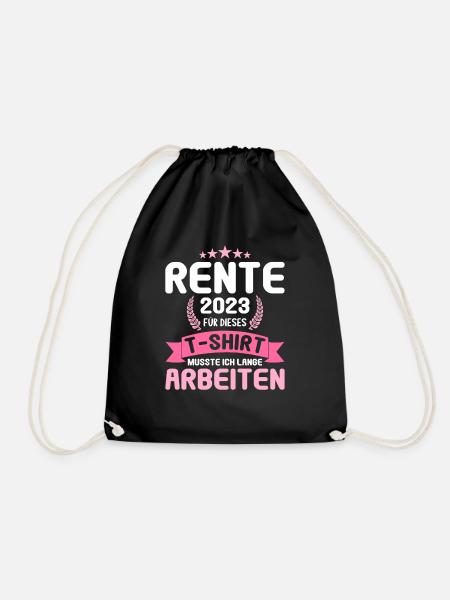Rentner 2023 Rentnerin 2023 Rente 2023 - Turnbeutel - Schwarz