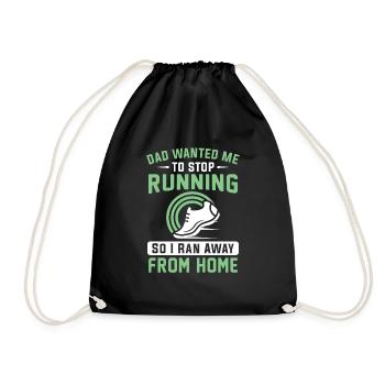 Jogging Saying for Running - Runners - Drawstring Bag - black - Front