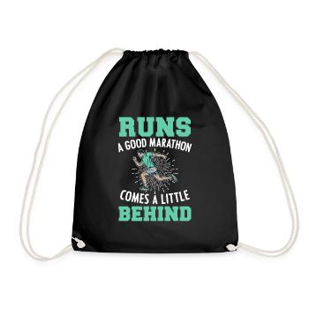 Jogging Saying for Running - Runners - Drawstring Bag - black - Front