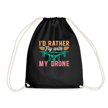 Je préfère piloter mon drone - Drone Quadcopter Drone P - Sac de sport léger - noir - Devant
