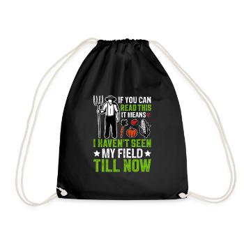 Farmer Tractor Farming Quota for Farmers - Drawstring Bag - black - Front