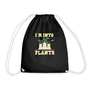 Nuclear power plant Nuclear energy Renewable energy - Drawstring Bag - black - Front