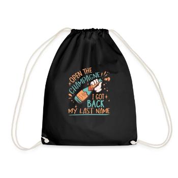 I Got Back My Last Name - Drawstring Bag - black - Front