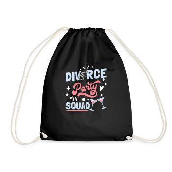 Divorce Party Squad - Drawstring Bag - black - Front