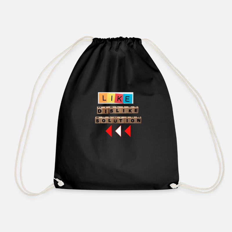 like dislike solution just like as a Feasibility - Drawstring Bag - black