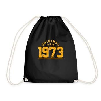 50 ans né en 1973 rétro 50e anniversaire - Sac de sport léger - noir - Devant