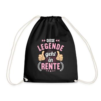 Rentnerin 2023 Rente 2023 Rentner 2023 - Turnbeutel - Schwarz - Vorne