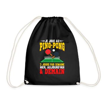 Tennis De Table | Ping Pong - Sac de sport léger - noir - Devant