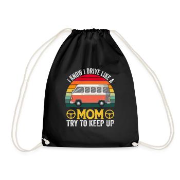 Minivan Moms Super Mom Drives Minivan Lifestyle - Turnbeutel - Schwarz - Vorne
