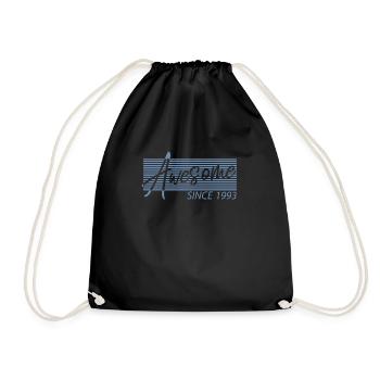 Awesome Since 1993 Birthday Retro - Drawstring Bag - black - Front