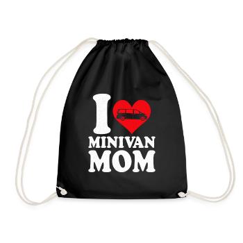Papa travaille Conduit Minivan Papa Mode de vie Geschen - Sac de sport léger - noir - Devant