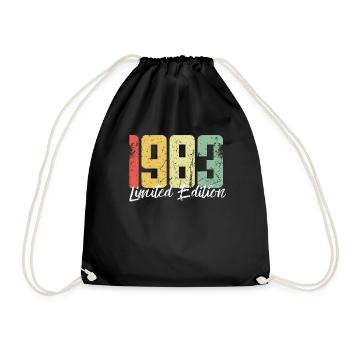 40 ans né en 1983 rétro 40e anniversaire - Sac de sport léger - noir - Devant