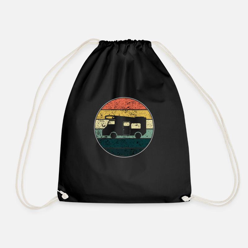 Motorhome - Drawstring Bag - black