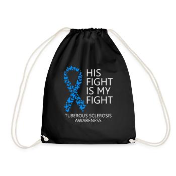 Tuberous Sclerosis Ribbon His Fight is my Fight - Turnbeutel - Schwarz - Vorne