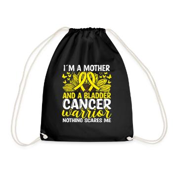 Cancer de la vessie Ruban Mois Mouvement Maman Mère - Sac de sport léger - noir - Devant
