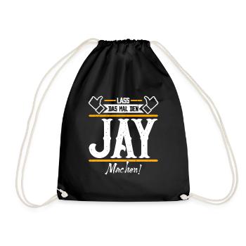 Jay Geschenkidee Geschenk Geburtstag - Turnbeutel - Schwarz - Vorne