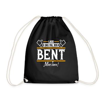 Bent Geschenkidee Geschenk Geburtstag - Turnbeutel - Schwarz - Vorne
