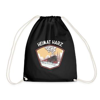 Home Harz Railway on the Brocken souvenir - Drawstring Bag - black - Front