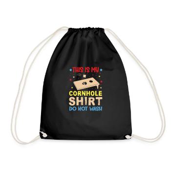 This is my Cornhole Shirt do not wash - Turnbeutel - Schwarz - Vorne