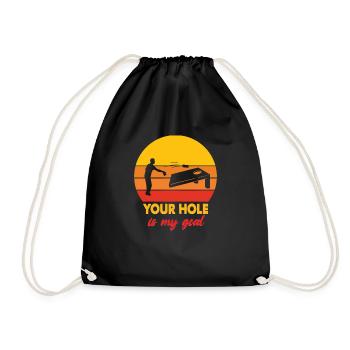 Cornhole ton trou est mon objectif - Sac de sport léger - noir - Devant