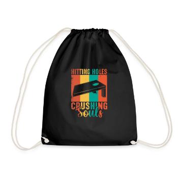 Frapper des trous et écraser les âmes Cornhole - Sac de sport léger - noir - Devant