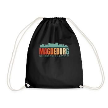 Magdeburg - Turnbeutel - Schwarz - Vorne