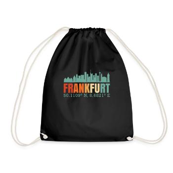 Frankfurt - Turnbeutel - Schwarz - Vorne