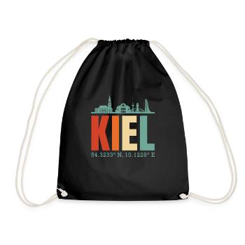Kiel - Turnbeutel - Schwarz - Vorne