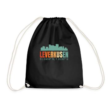 Leverkusen - Turnbeutel - Schwarz - Vorne