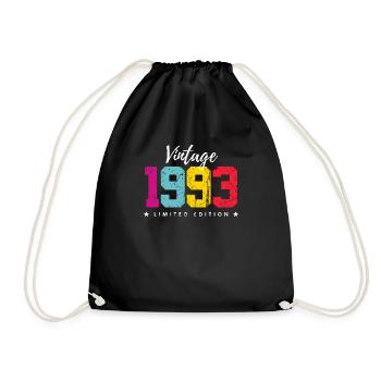 30 ans né en 1993 rétro 30e anniversaire - Sac de sport léger - noir - Devant